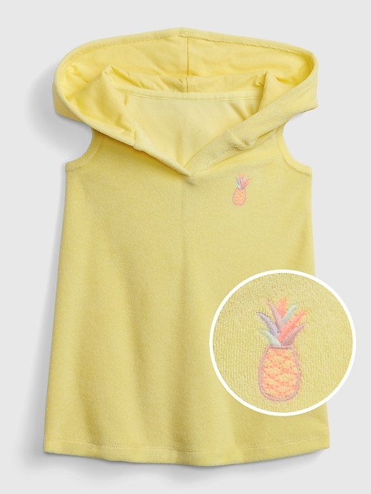 1 of 8 showing, with the color new honeysuckle yellow of product Toddler Sleeveless Swim Cover-Up