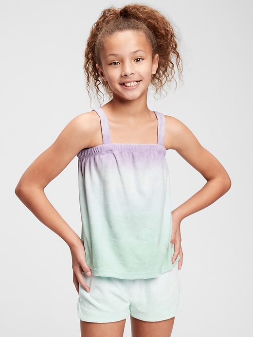 2 of 8 showing, with the color lilac of product Kids Towel-Knit Tank Top