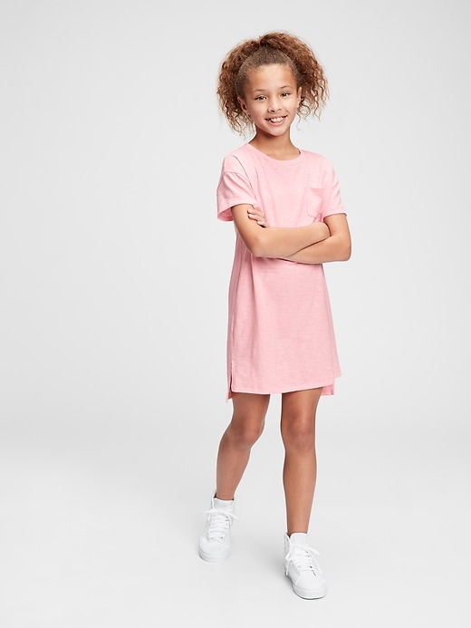 2 of 8 showing, with the color neon impulsive pink of product Kids Shirt Dress