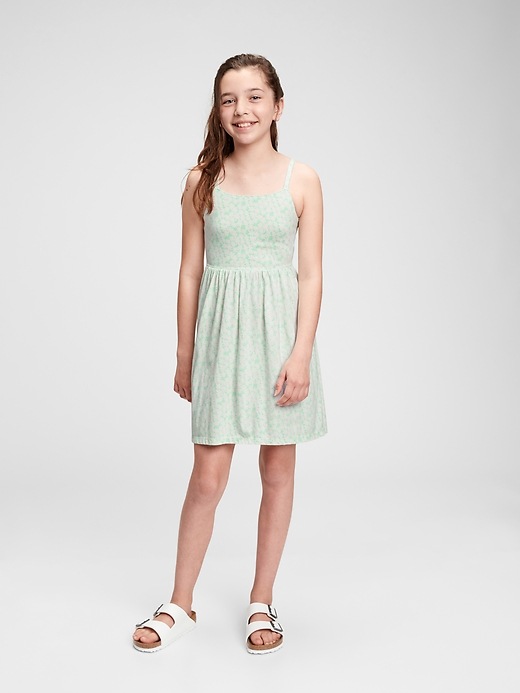 2 of 8 showing, with the color blue floral of product Kids Twist Back Dress