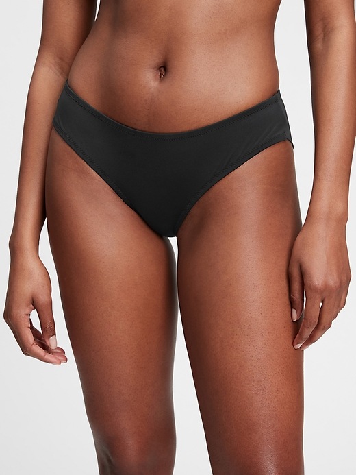 1 of 8 showing, with the color true black of product Recycled Cheeky Bikini Bottom