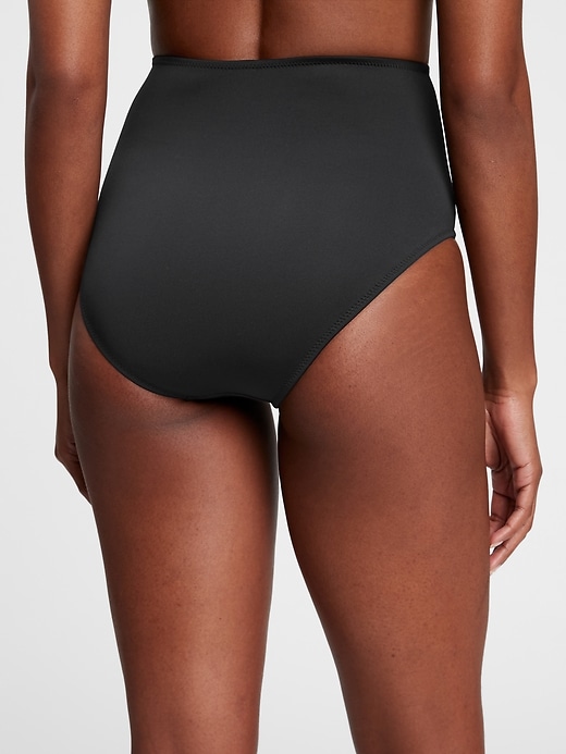 2 of 8 showing, with the color true black of product High Rise Bikini Bottom