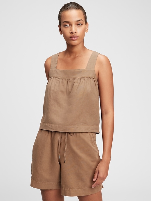 1 of 8 showing, with the color brazen brown of product Cropped Tank Top