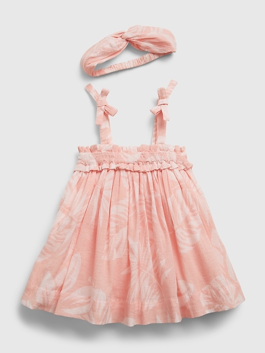Image number 1 showing, Baby Print Dress with Headband