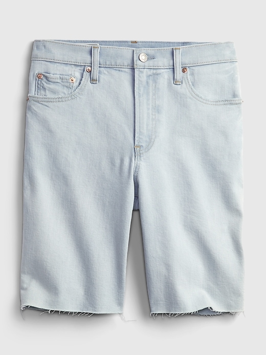 Image number 7 showing, Mid Rise Denim Bermuda Shorts with Washwell