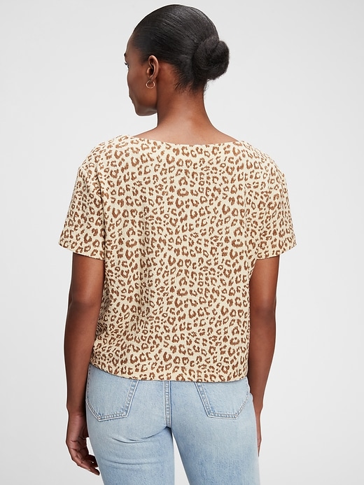Image number 2 showing, Relaxed Cropped Print Pocket T-Shirt