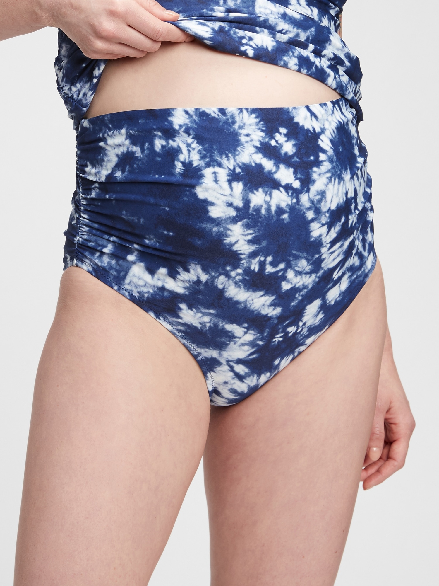 Maternity Recycled Gathered Swim Bottom 