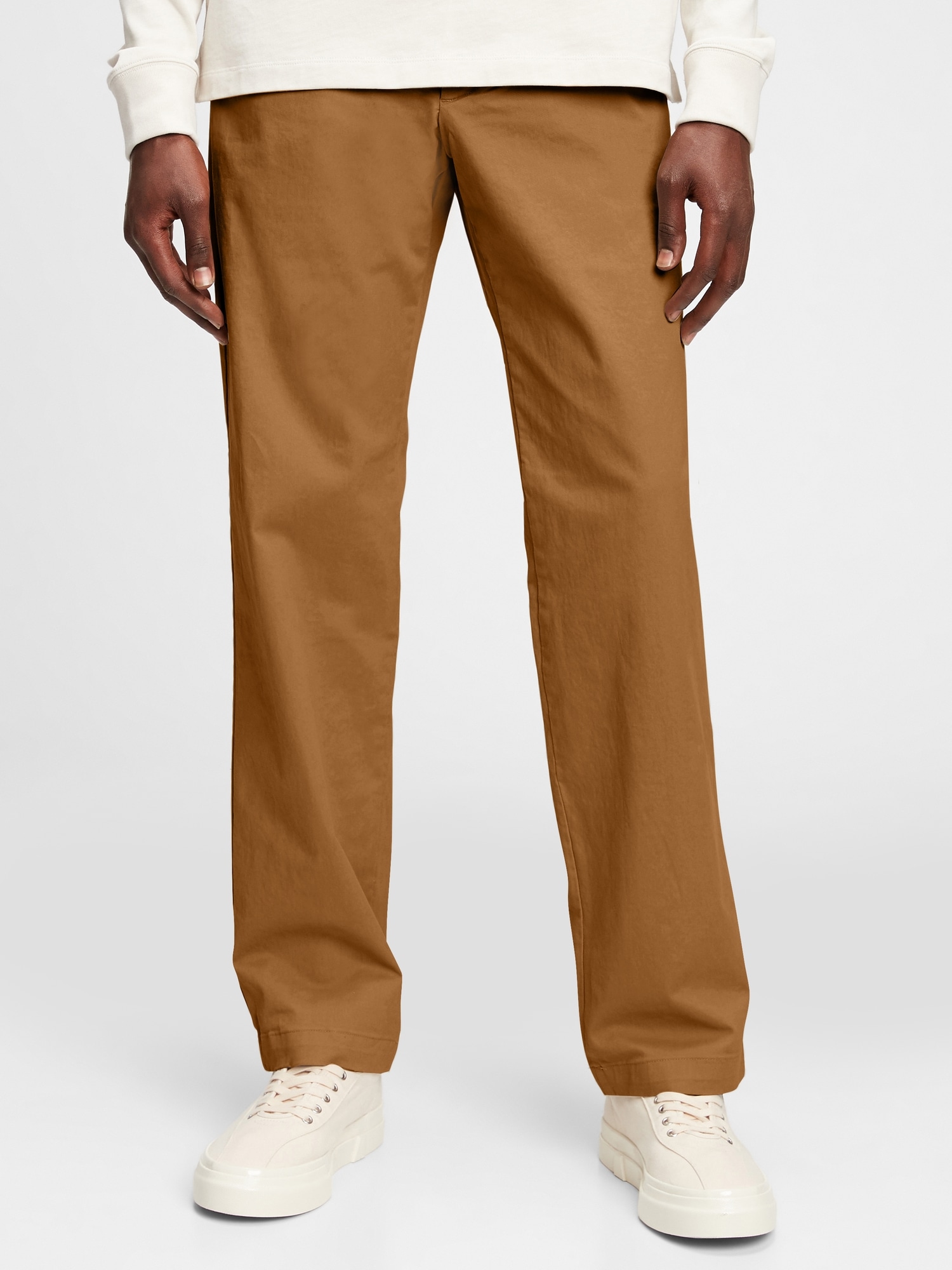 Gap Modern Khakis In Relaxed Fit With Flex In Palomino Brown | ModeSens