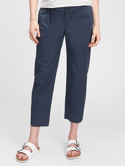 Image number 4 showing, Maternity Straight Cropped Pants
