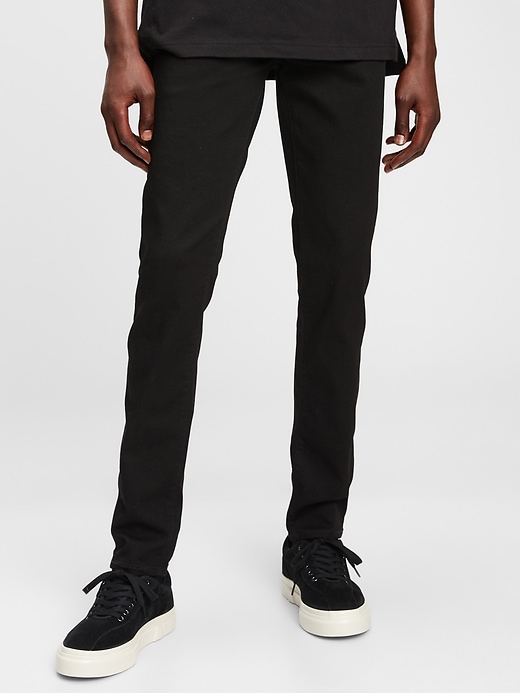1 of 8 showing, with the color basic black of product GapFlex Super Skinny Jeans With Washwell™