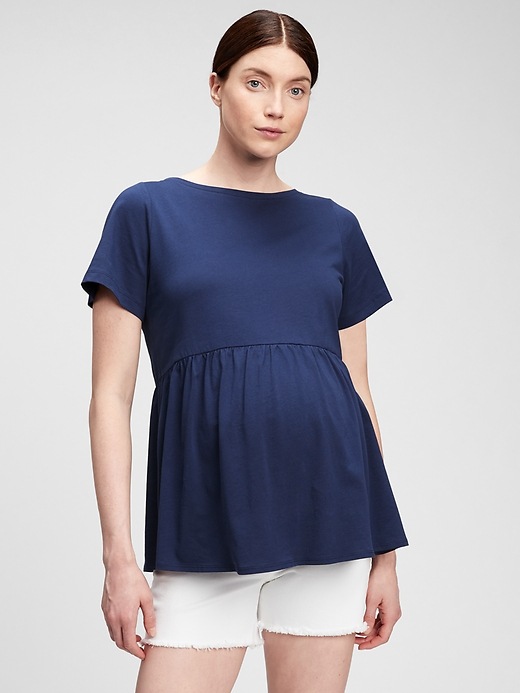 Image number 1 showing, Maternity Peplum T-Shirt