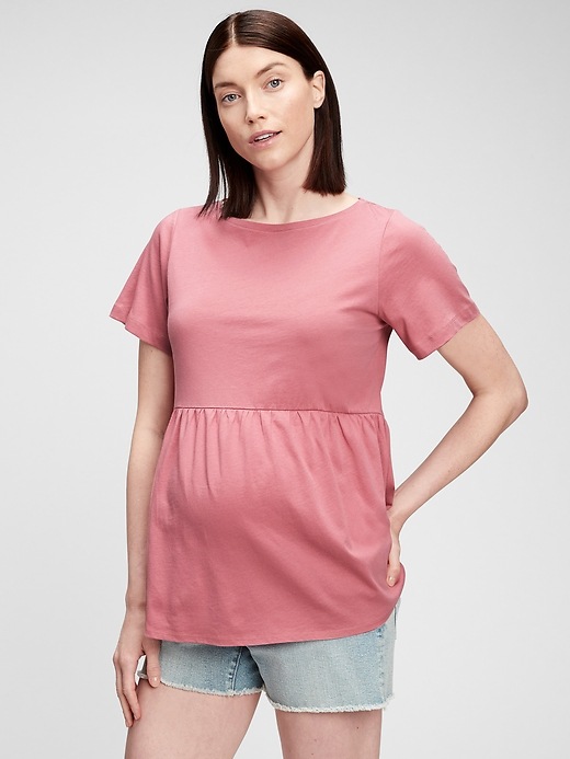Image number 6 showing, Maternity Peplum T-Shirt