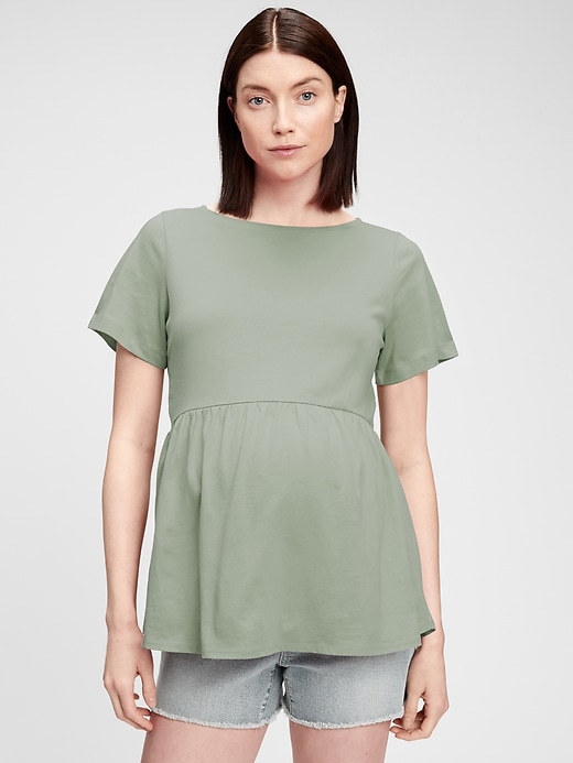 Image number 5 showing, Maternity Peplum T-Shirt