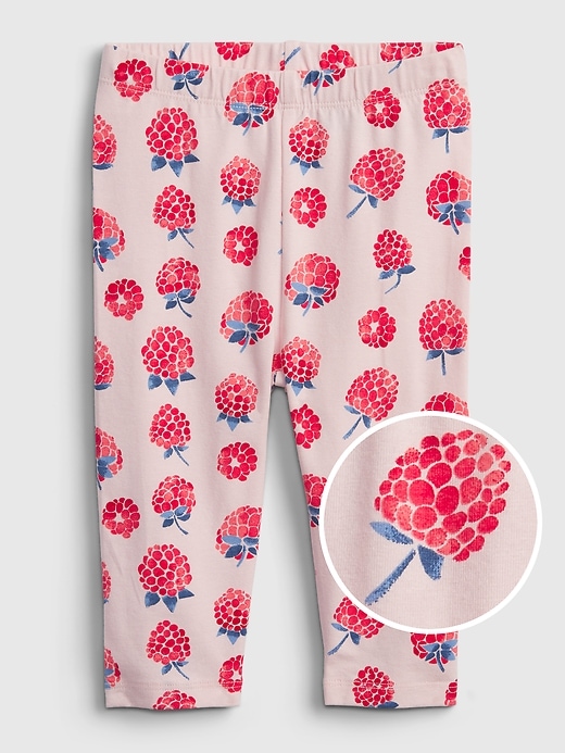 1 of 8 showing, with the color raspberry of product Toddler Mix and Match Cropped Leggings
