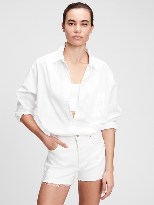 1 of 8 showing, with the color optic white of product Big Shirt in Poplin