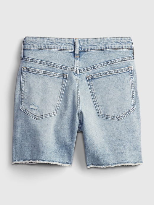 Image number 3 showing, Teen Sky High-Rise Midi Denim Shorts with Washwell&#153