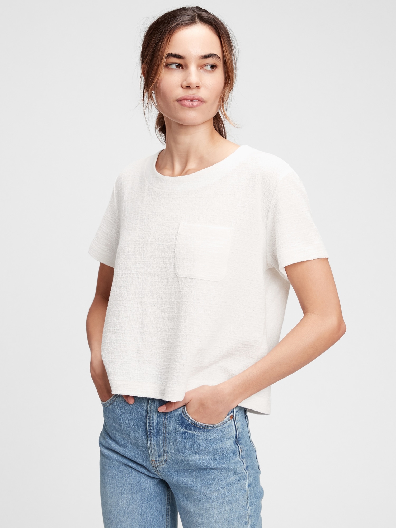 gap cropped t shirt