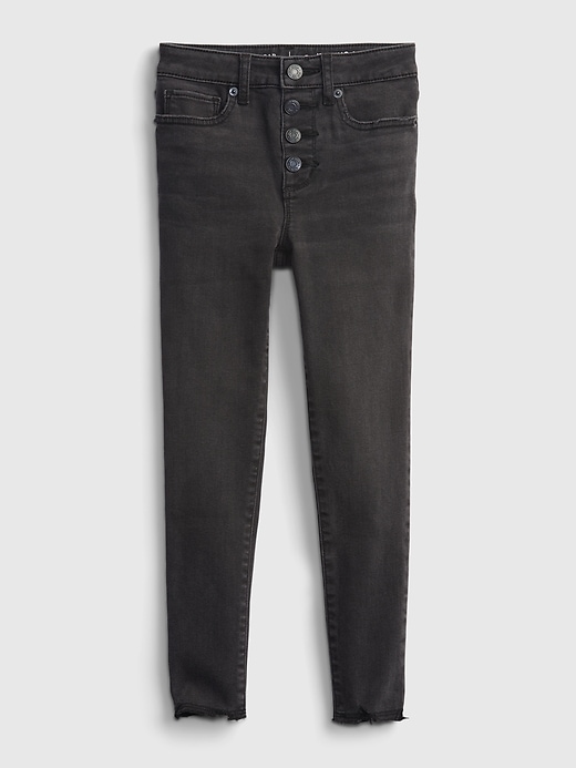 Image number 1 showing, Kids High-Rise Distressed Ankle Jeggings