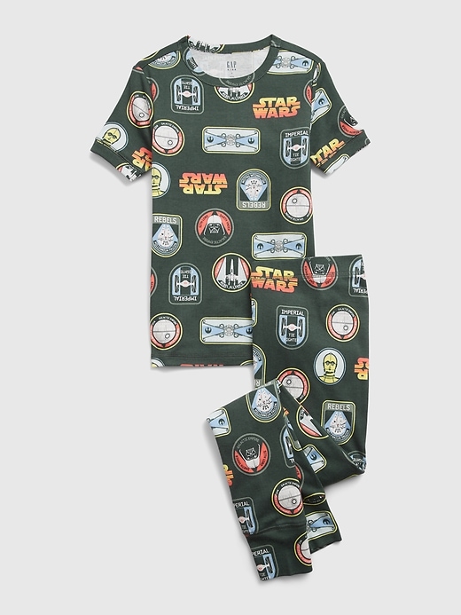 1 of 8 showing, with the color new vintage green of product GapKids &#124 Star Wars™ 100% Organic Cotton PJ Set