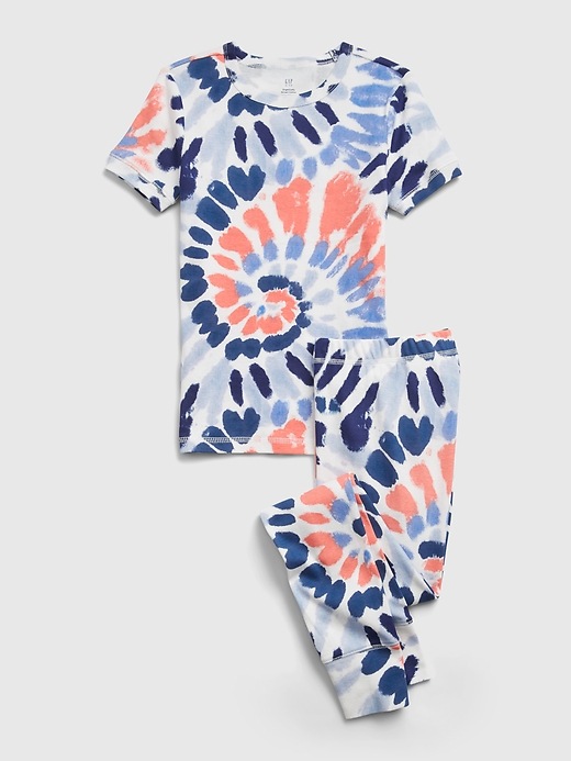 1 of 8 showing, with the color multi of product Kids 100% Organic Cotton Tie-Dye PJ Set