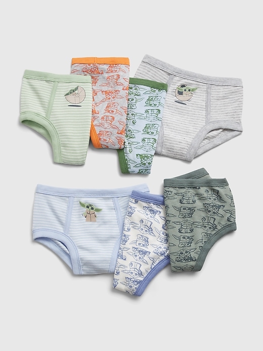 1 of 8 showing, with the color multi of product babyGap &#124 Star Wars™ Graphic 100% Organic Cotton Briefs (7-Pack)
