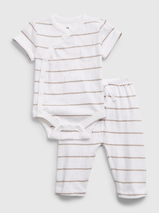 Image number 1 showing, Baby Stripe Outfit Set