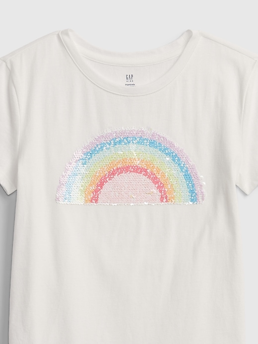 1 of 8 showing, with the color new off white of product Kids Organic Cotton Interactive T-Shirt