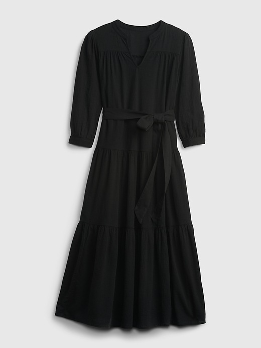 Image number 5 showing, Three-Quarter Sleeve Tiered Maxi Dress