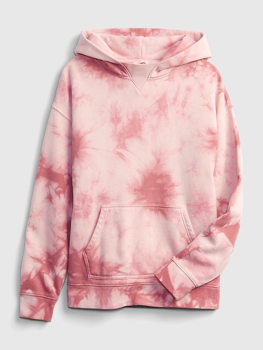 2 of 8 showing, with the color pink dust of product Teen Tie-Dye Hoodie