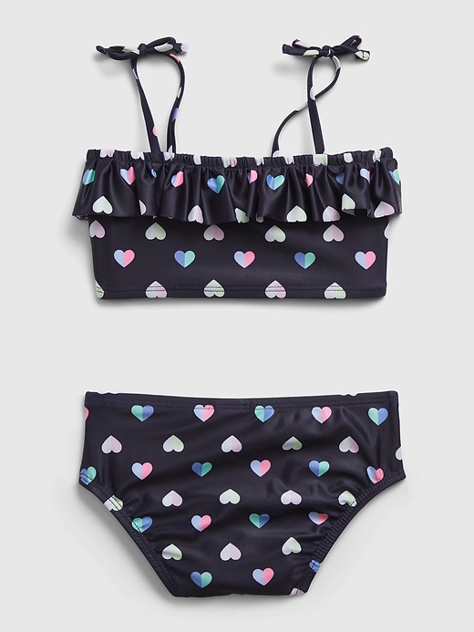 2 of 8 showing, with the color hearts of product Toddler Recycled Heart Graphic Swim Two-Piece