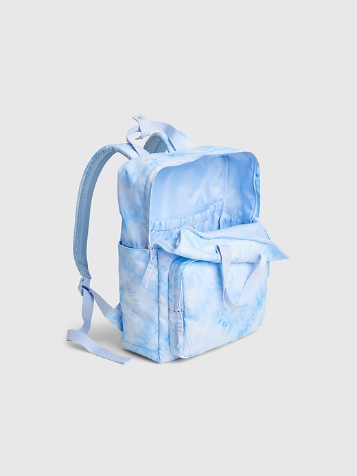 2 of 8 showing, with the color blue tie dye of product Kids Recycled Tie-Dye Print Senior Backpack