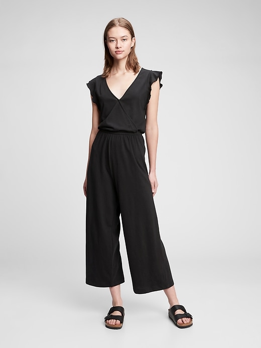 Gap Wrap-Front V-Neck Jumpsuit