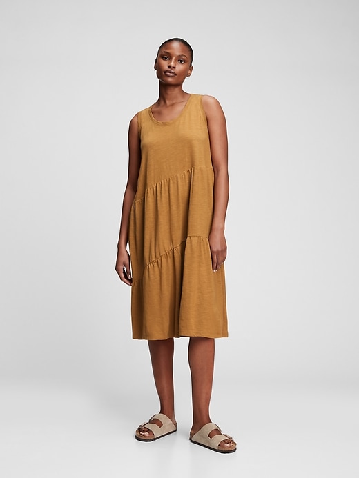 Image number 10 showing, Sleeveless Tiered Ruffle Midi Dress