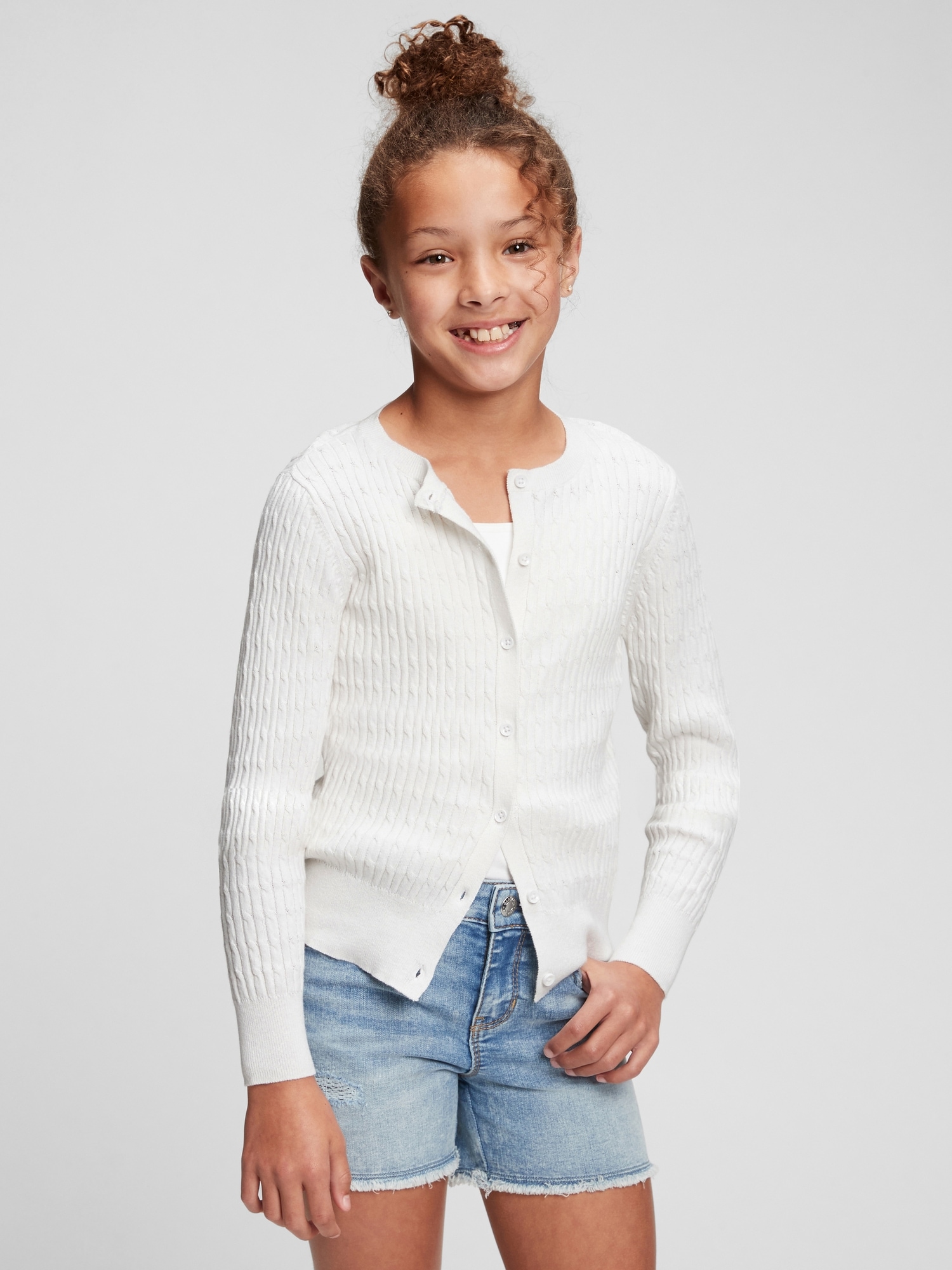 Kids Organic Cotton Uniform Cardigan | Gap