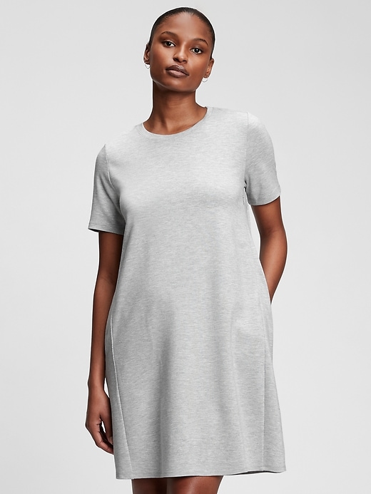 1 of 8 showing, with the color heather grey of product Maternity Nursing Dress