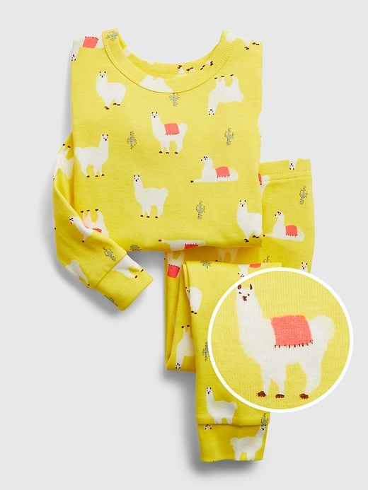 Image number 1 showing, babyGap 100% Organic Cotton Llama Graphic PJ Set