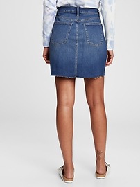 Denim Mini Skirt with Washwell