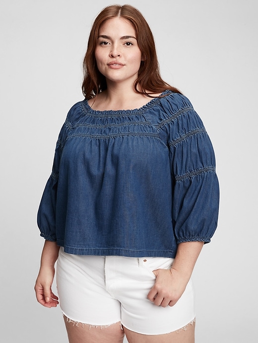 Image number 4 showing, Off-Shoulder Ruched Top with Washwell&#153