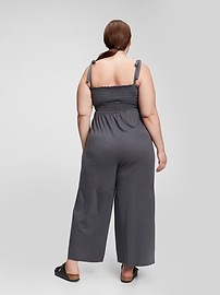 View large product image 6 of 8. Smocked Shoulder-Tie Jumpsuit