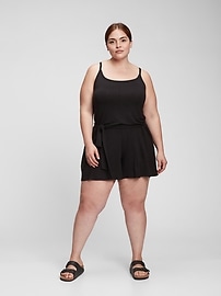 View large product image 4 of 7. Scoopneck Cami Romper in Modal