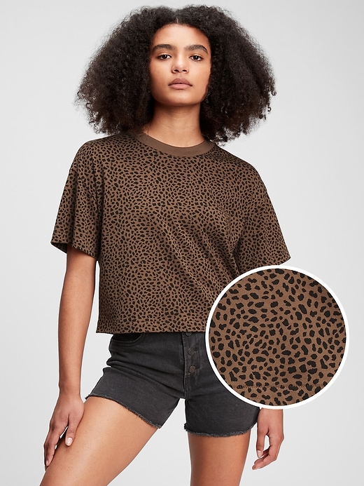 1 of 8 showing, with the color brazen brown of product Teen Boxy T-Shirt