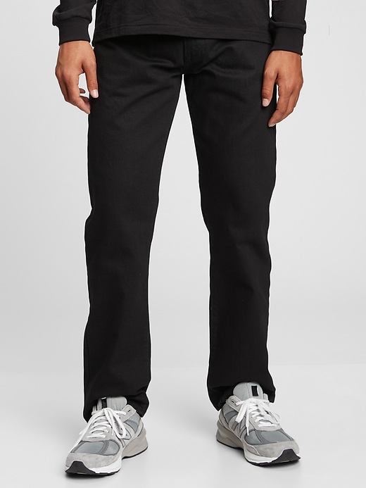 1 of 8 showing, with the color black of product Standard Jeans