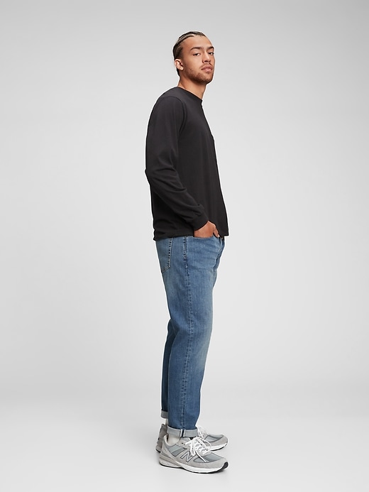 Image number 3 showing, Athletic Taper Jeans in GapFlex