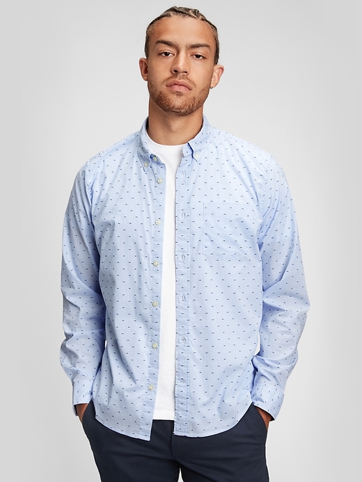 Image number 7 showing, Lived-In Stretch Poplin Shirt In Untucked Fit