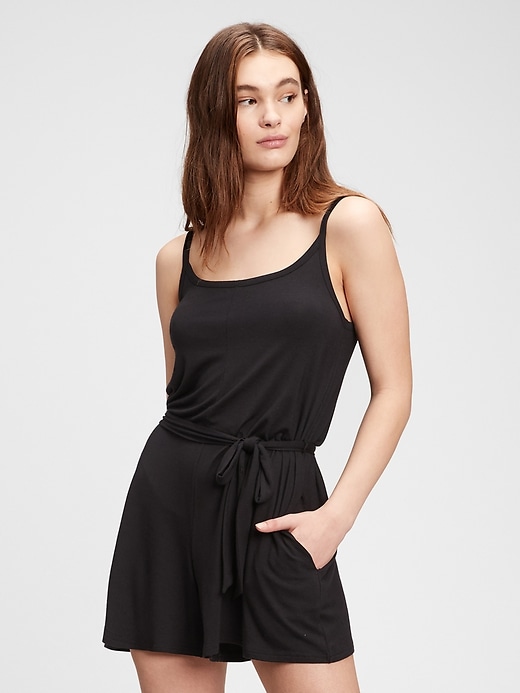 View large product image 1 of 7. Scoopneck Cami Romper in Modal