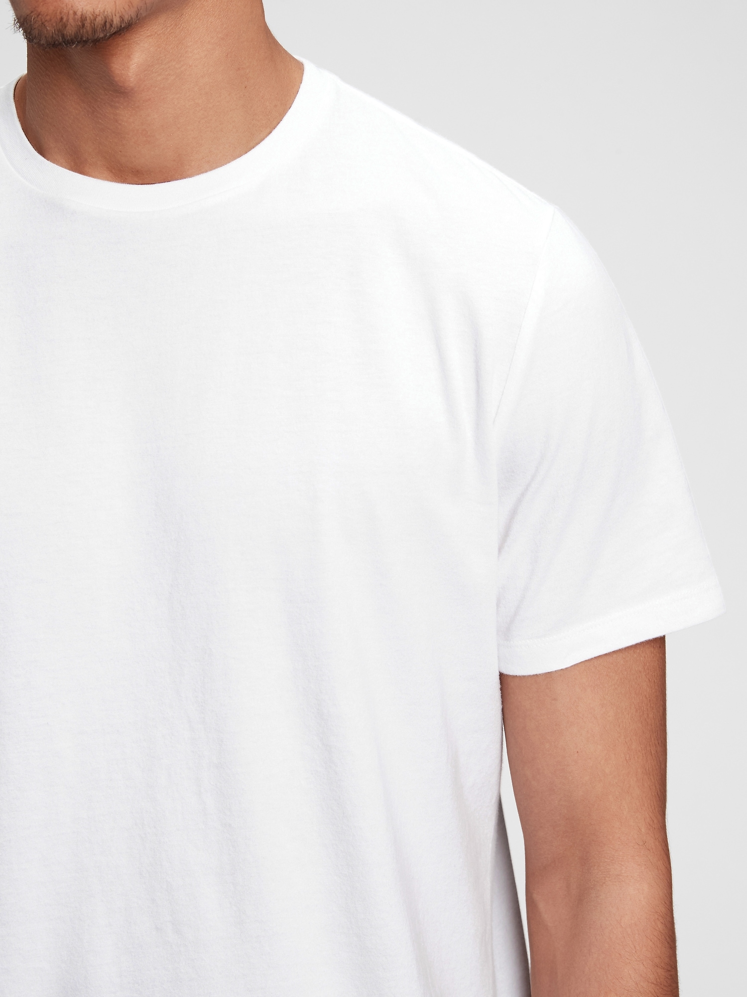 Cotton Four Squares Collar T Shirt, Size: M-XXL