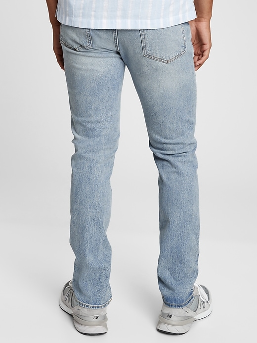 2 of 8 showing, with the color light wash of product GapFlex Slim Jeans With Washwell™