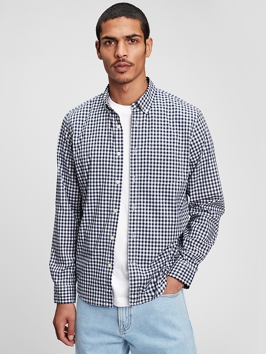 Image number 8 showing, Lived-In Stretch Poplin Shirt In Untucked Fit