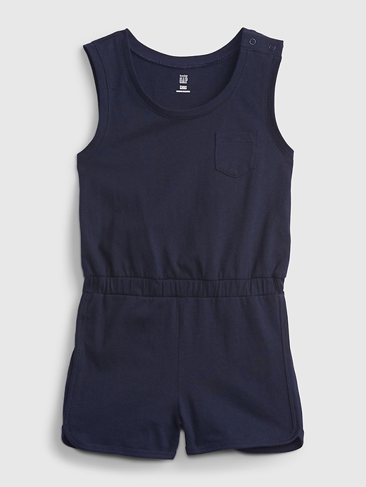 1 of 8 showing, with the color navy blue of product Toddler Pocket Romper
