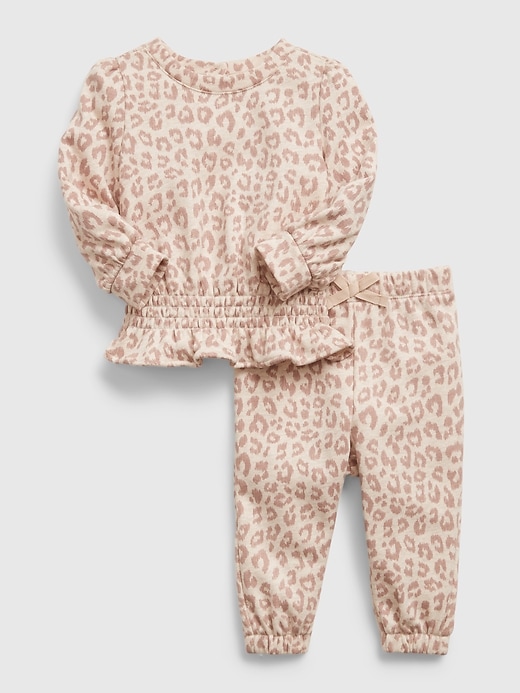 Image number 1 showing, Baby Leopard Print Outfit Set